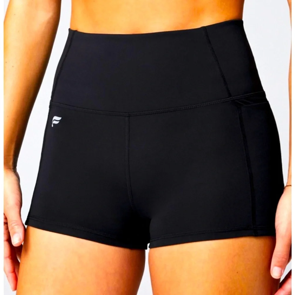 FABLETICS OASIS PURE-LUXE HIGH-WAIST BIKER SHORT BLACK COLOR SIZE SMALL EUC - Picture 1 of 7